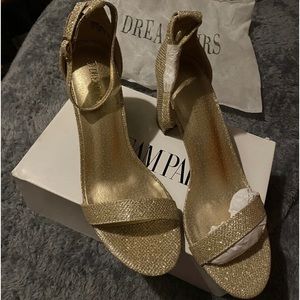 Gold high heels size 8 | BNIB           *Perfect For Prom Or Bridal Party!